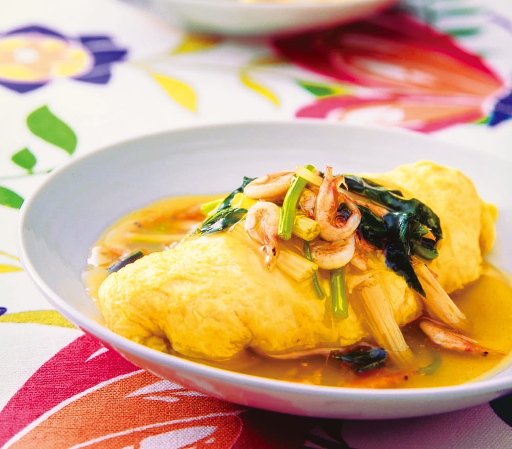 桜えびとたけのこの和風オムレツ