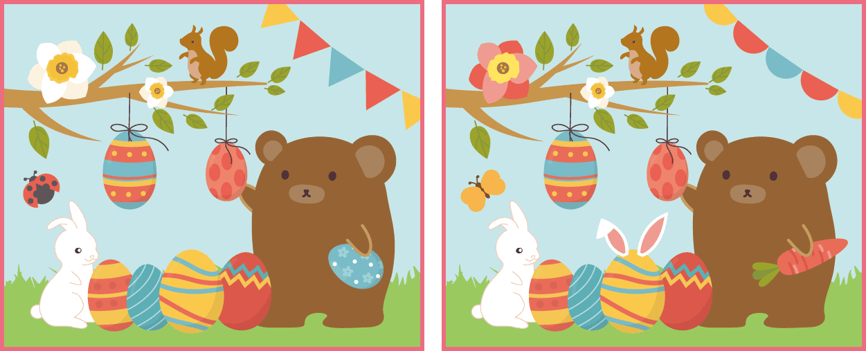 まちがい探し問題画像