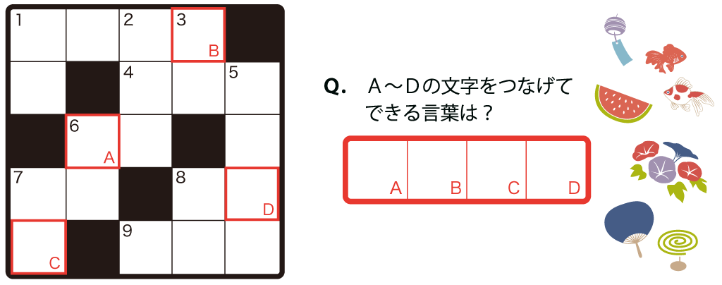 クロスワードパズルのイメージ
