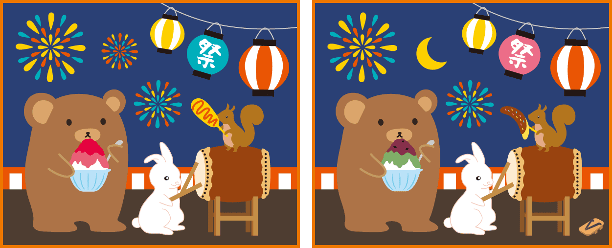 まちがい探し問題画像